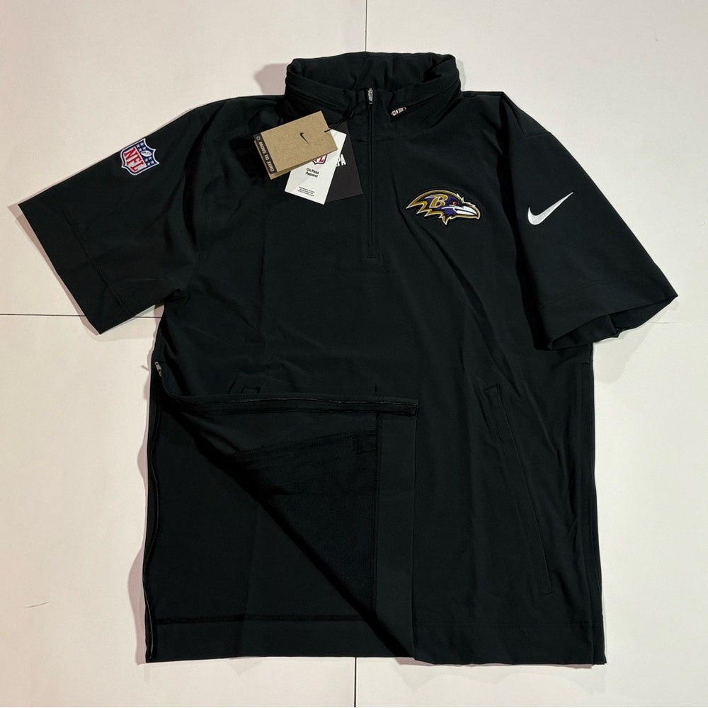 Nike Dri-FIT NFL BALTIMORE RAVENS Men’s Lightweight Short Sleeve Coach Jacket